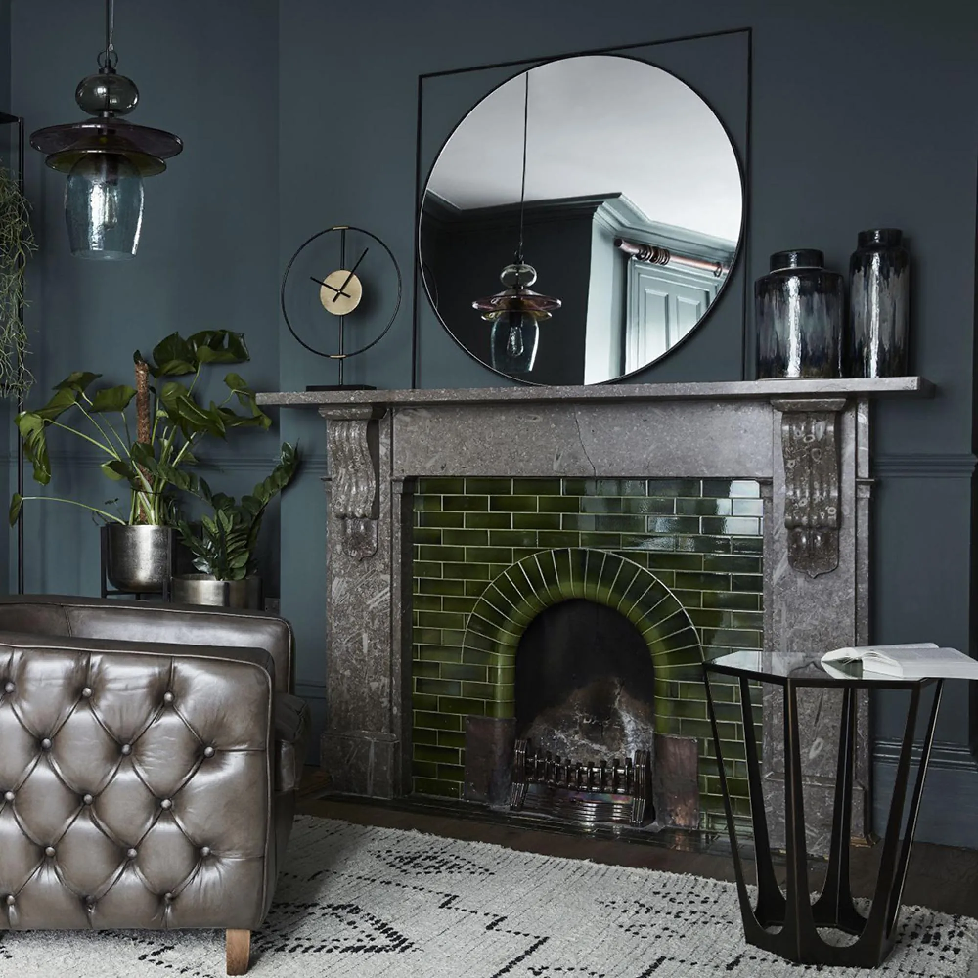 Catalan Hexagonal Side Table - Bronze, Glass