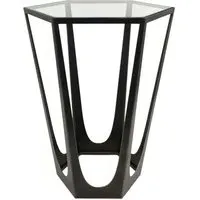 Catalan Hexagonal Side Table - Bronze, Glass