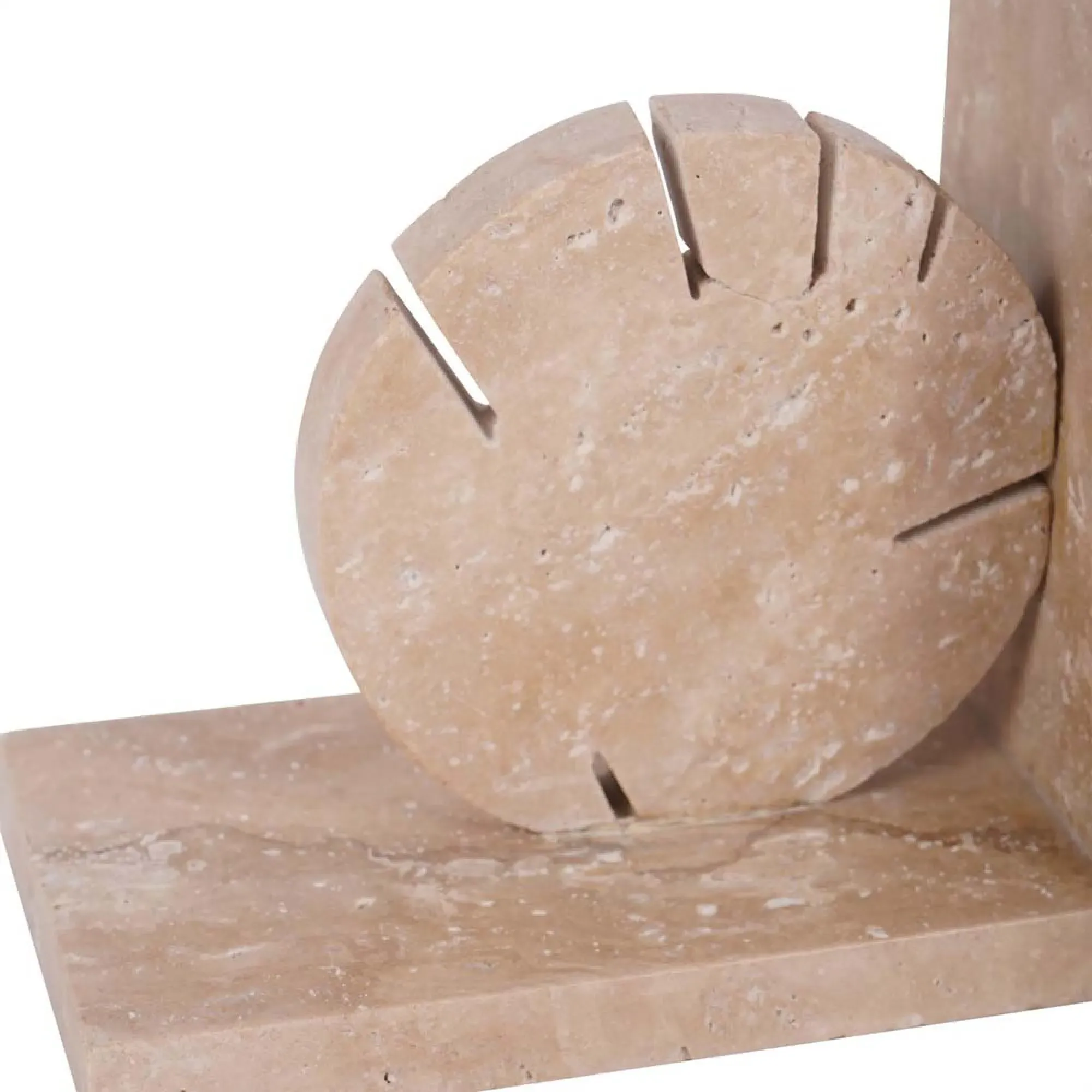 Catania Travertine Bookends - Natural Stone