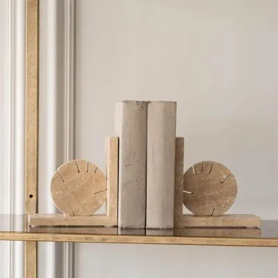 Catania Travertine Bookends - Natural Stone image