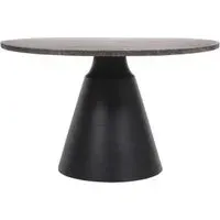 Clifton Small Round Coffee Table - Grey, Travertine Marble