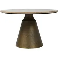 Clifton Small Round Coffee Table - Natural, Travertine Marble