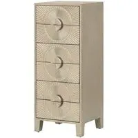 Coco 6 Drawer Tall Chest - Silver