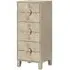 Coco 6 Drawer Tall Chest - Silver