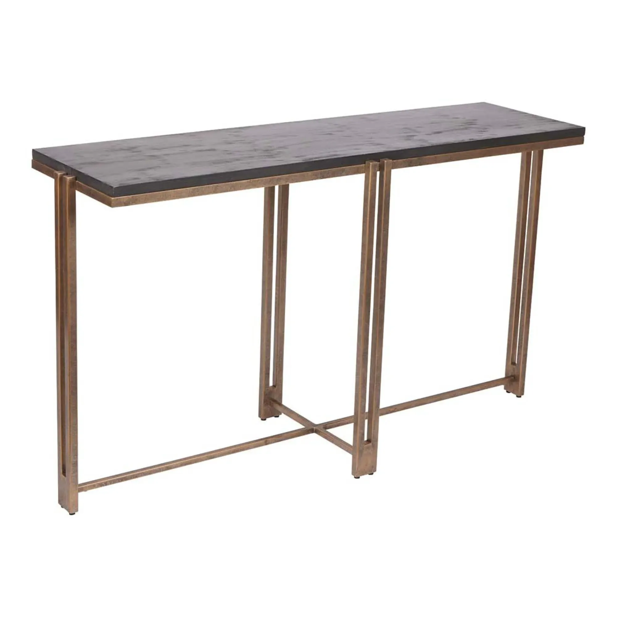 Dalston Console Table - Black, Sandblasted Wood