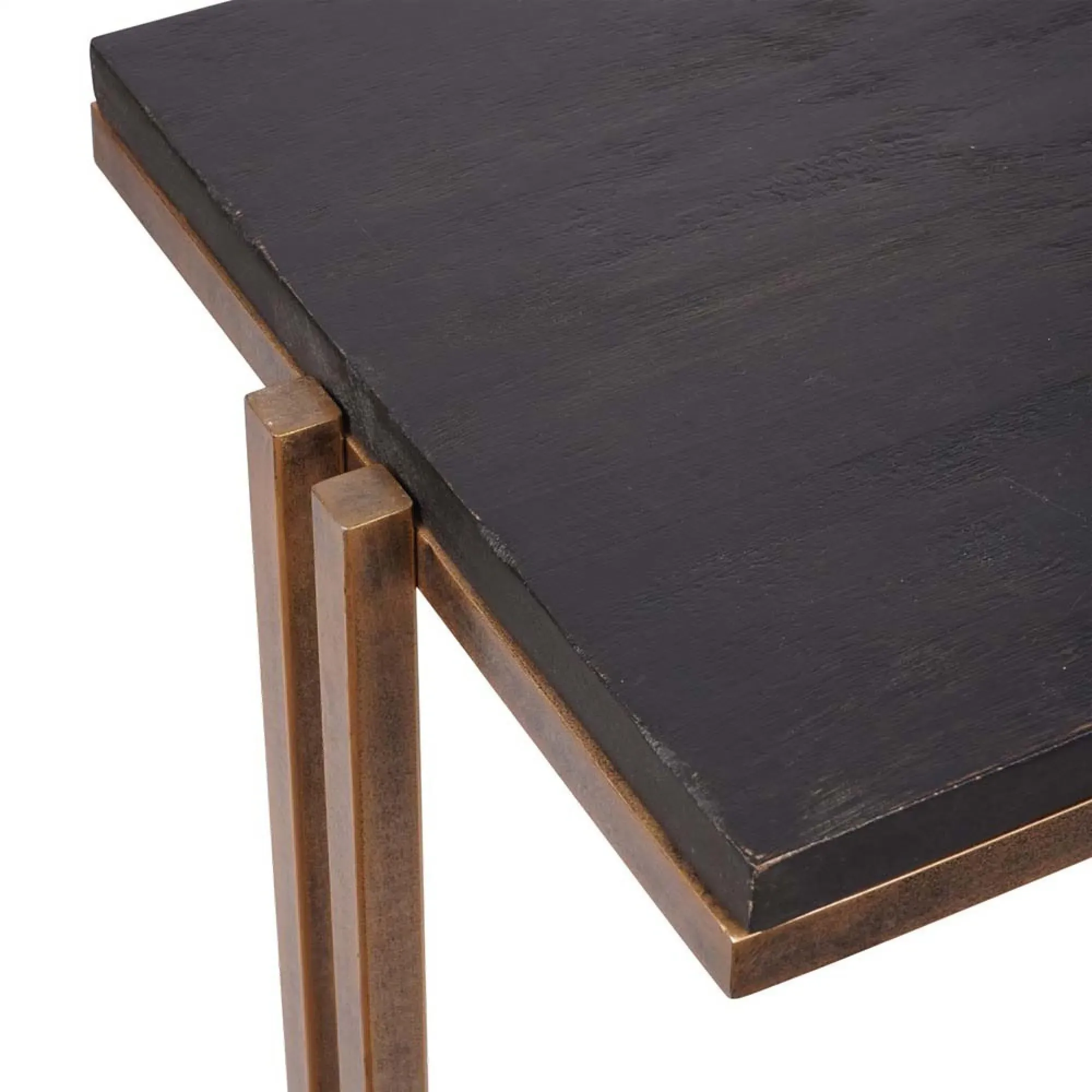 Dalston Console Table - Black, Sandblasted Wood