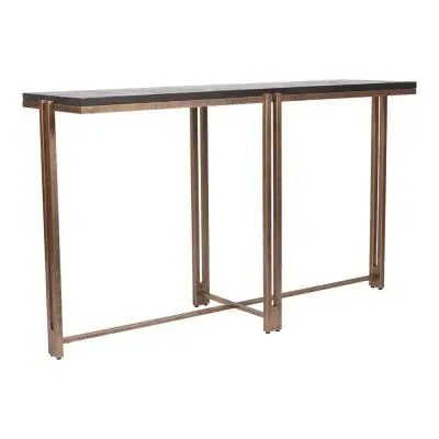 Dalston Console Table - Black, Sandblasted Wood