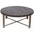 Dalston Round Coffee Table - Black, Sandblasted Wood