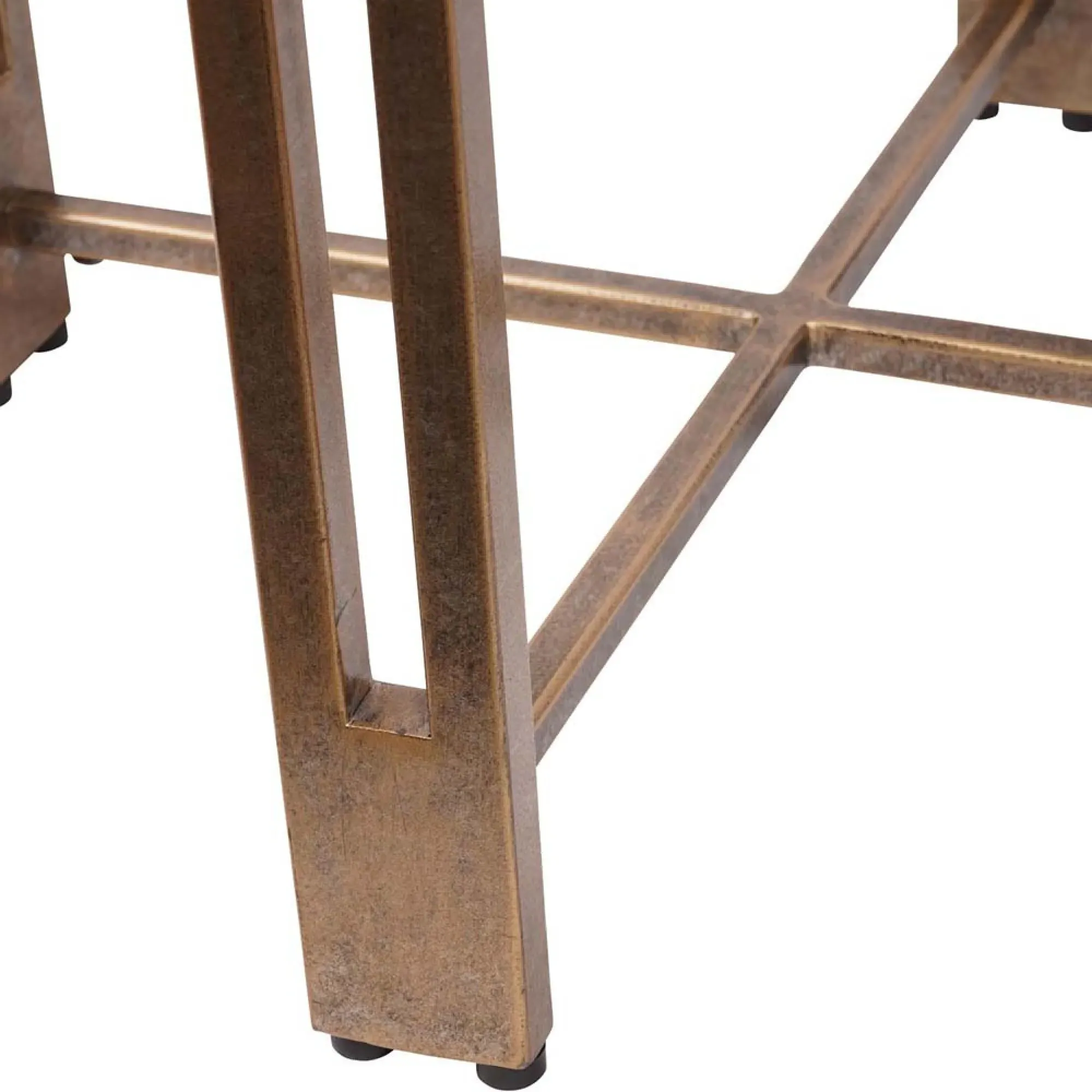 Dalston Round Side Table - Black, Sandblasted Wood