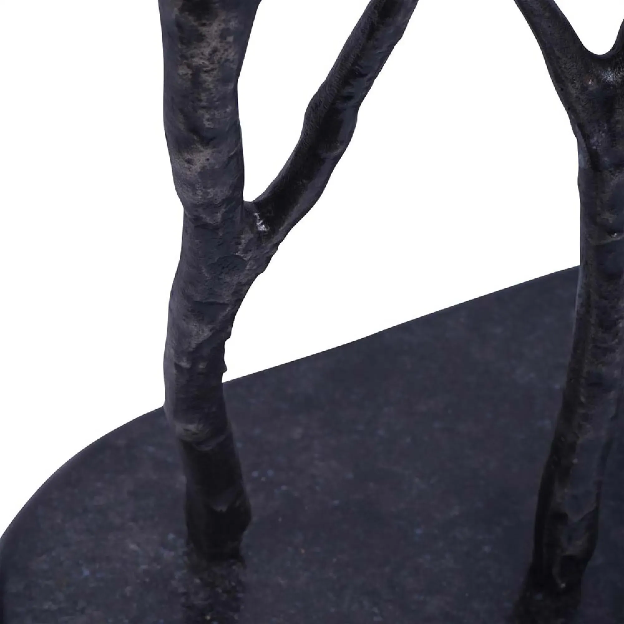 Decorative Screen Sculpture with Branches and Birds - Black