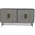 Delaney 4 Door Large Buffet Sideboard - Black and White, Bone Inlay