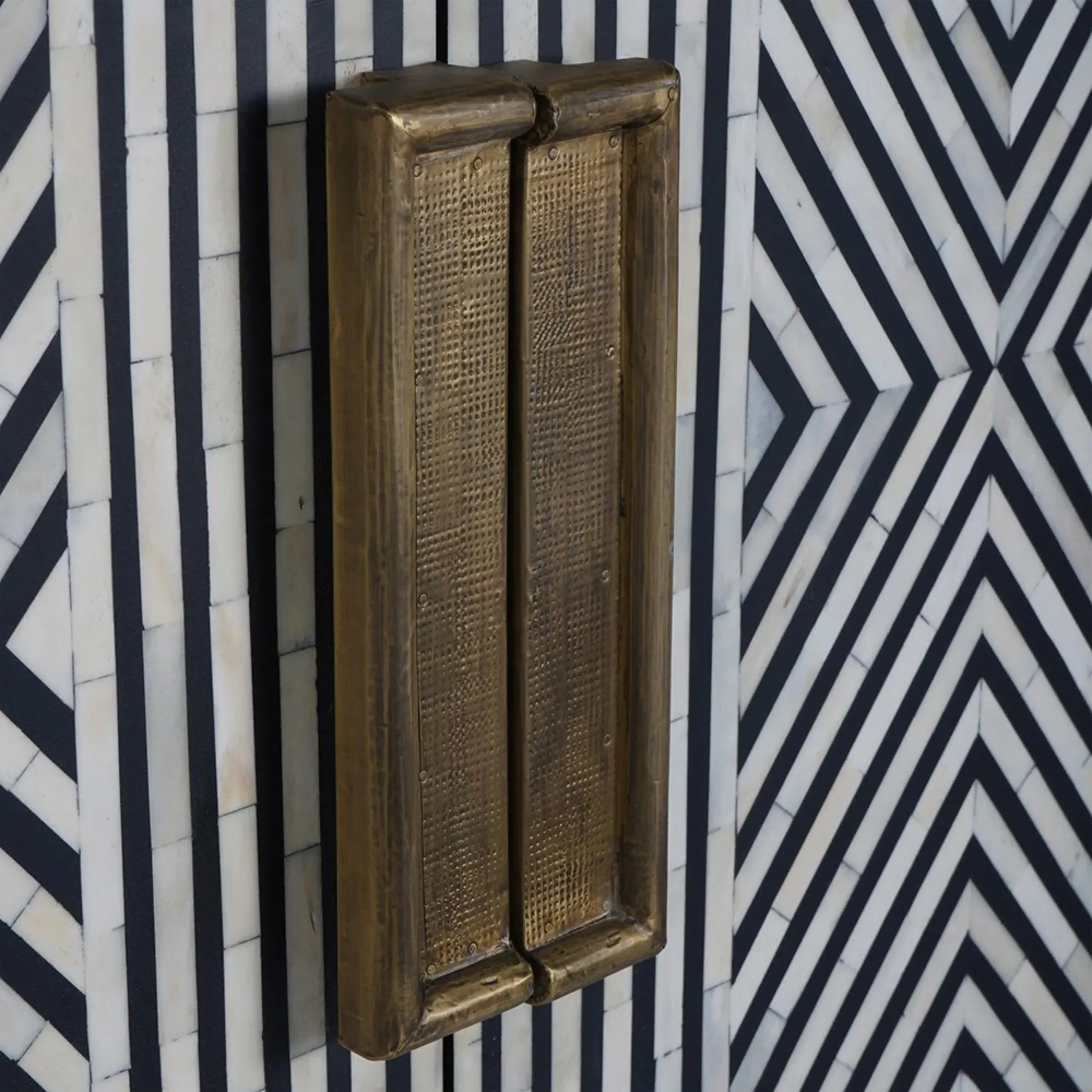 Delaney Tall 2 Door Bar Cabinet - Black, White