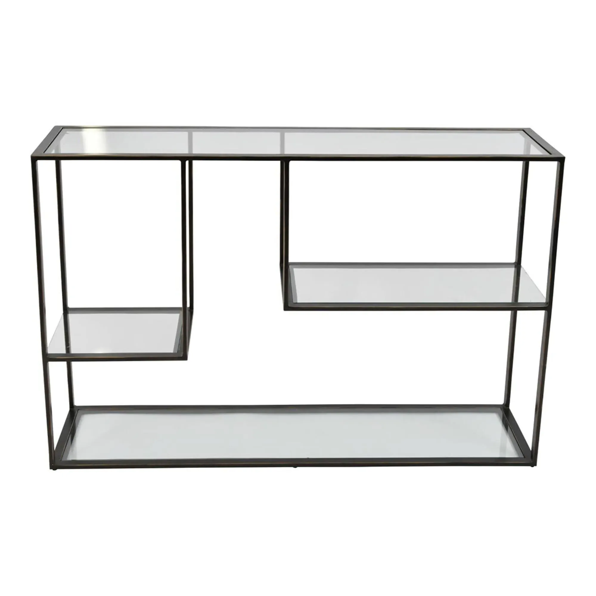 Deveraux Console Table - Bronze, Glass