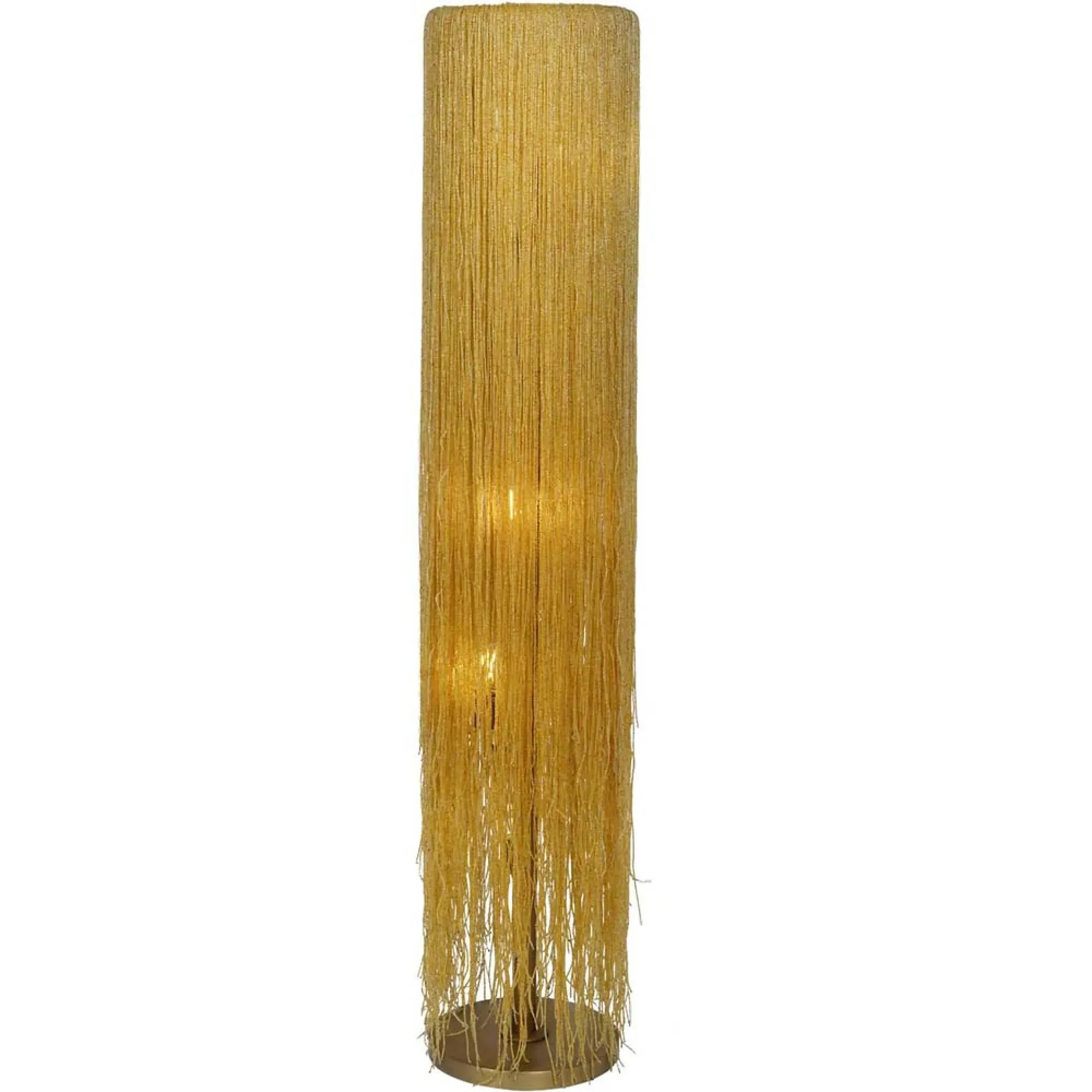 Draper Beaded Glass Floor Lamp - Gold