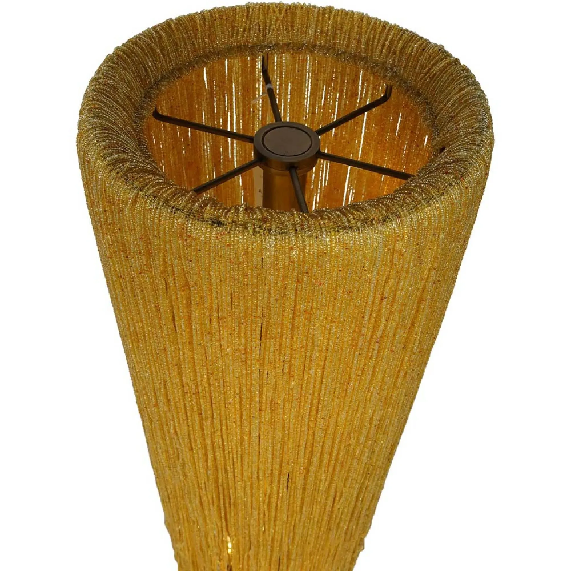 Draper Beaded Glass Floor Lamp - Gold