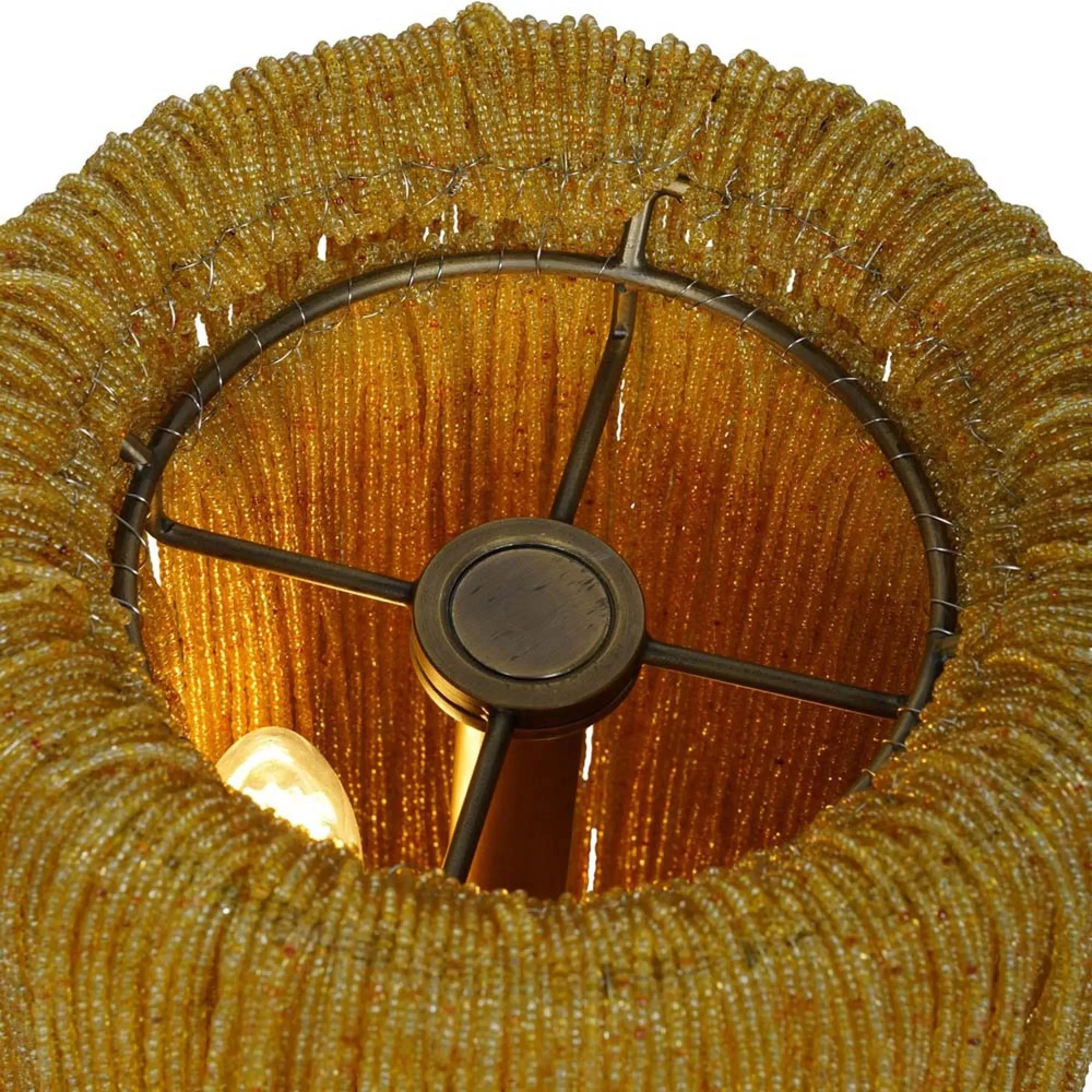 Draper Beaded Glass Table Lamp - Gold