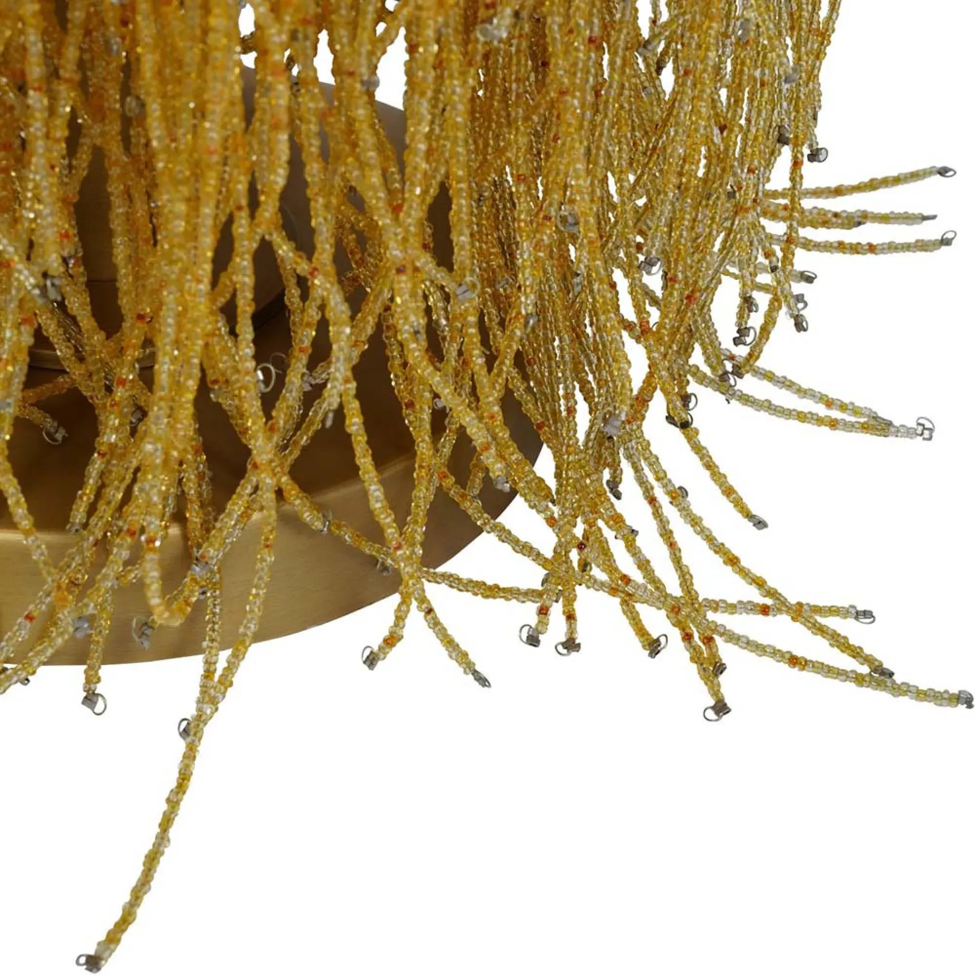 Draper Beaded Glass Table Lamp - Gold