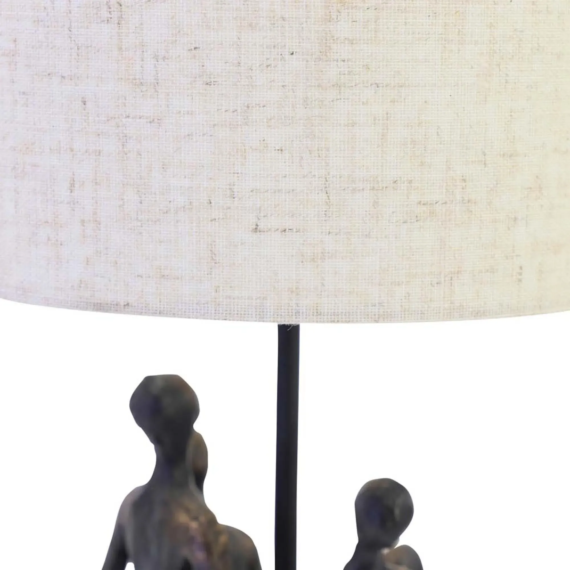Family Sculpture Lamp with Shade - Bronze