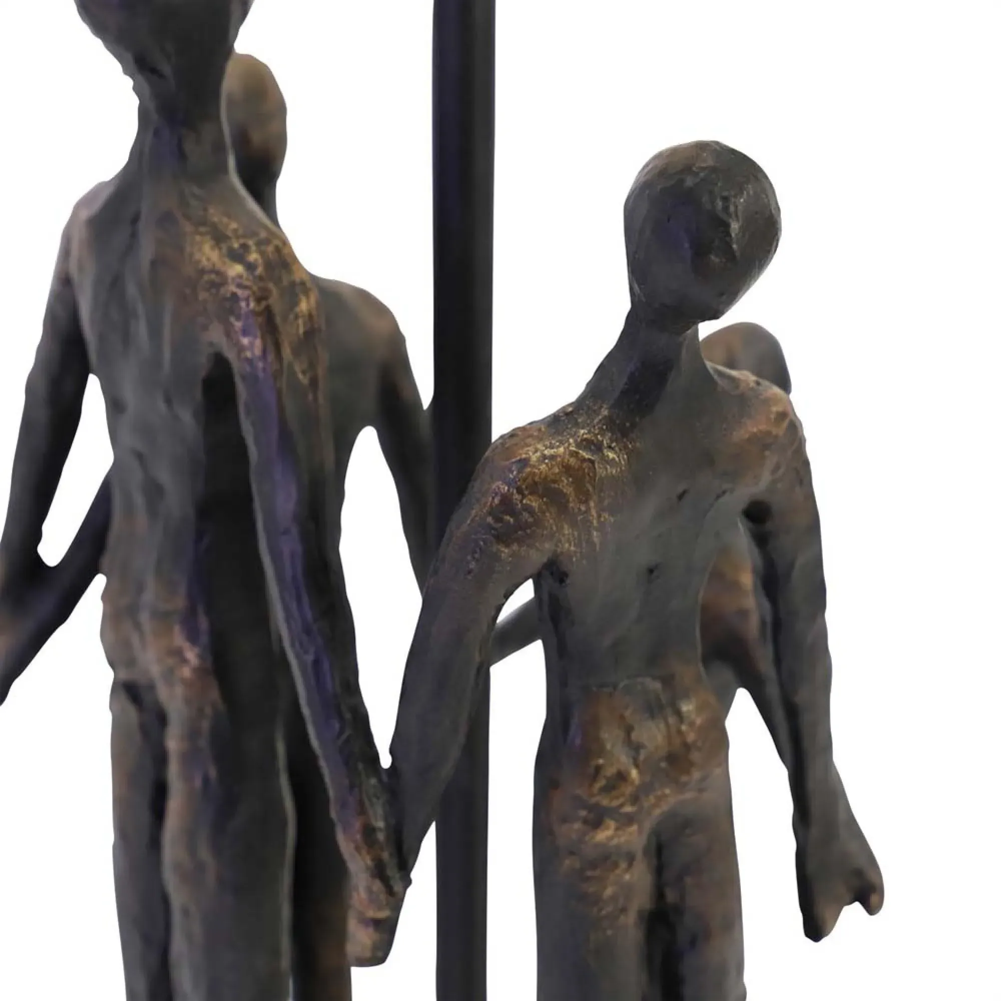 Family Sculpture Lamp with Shade - Bronze