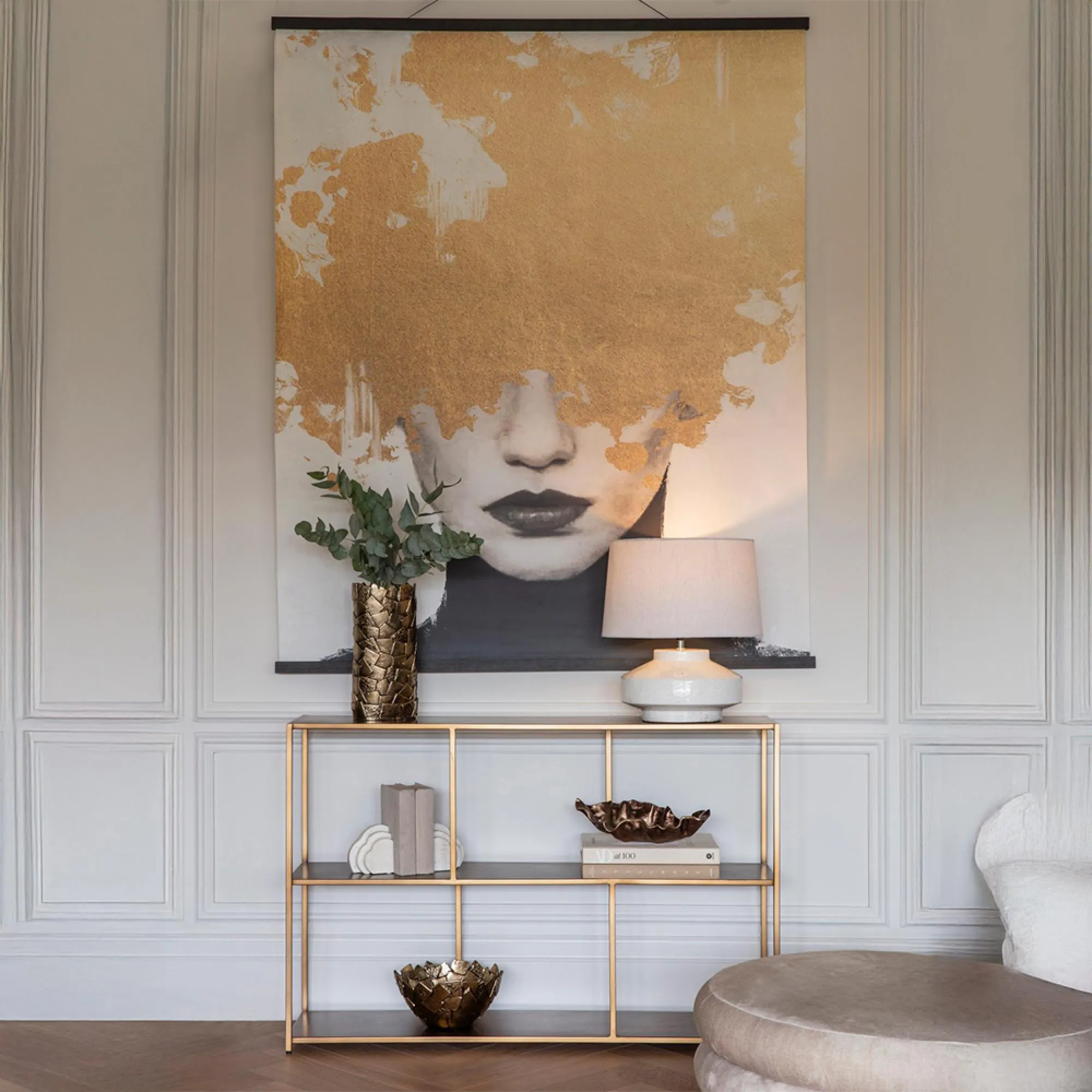 Foil Medusa Wall Hanging - Gold