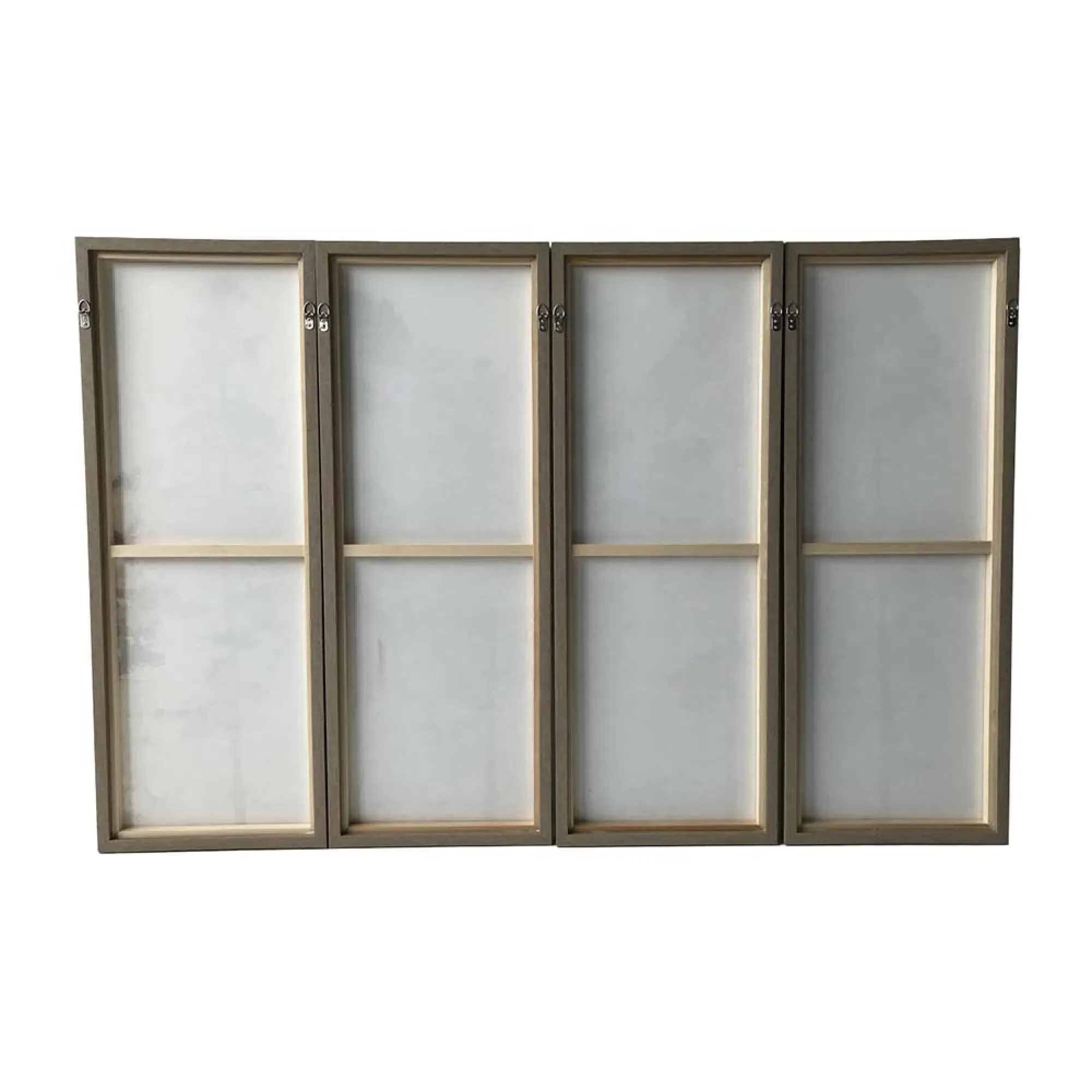 Foil Trees Framed Wall Art Set of Four - Gold