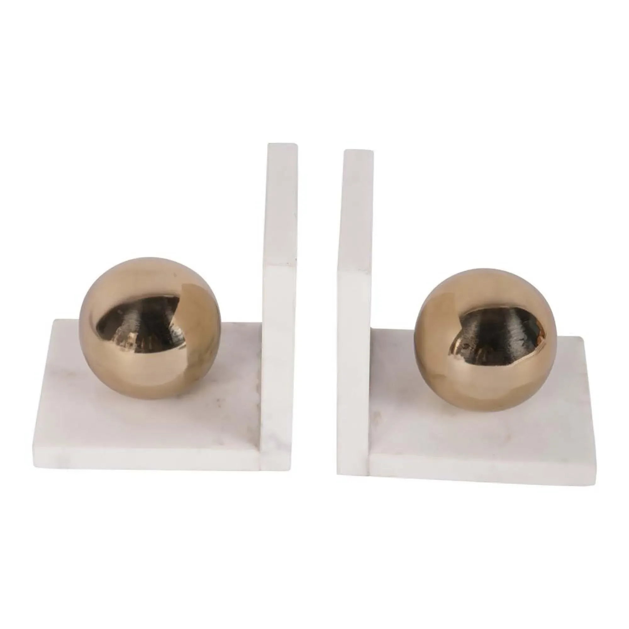 Genoa Bookends - White, Marble