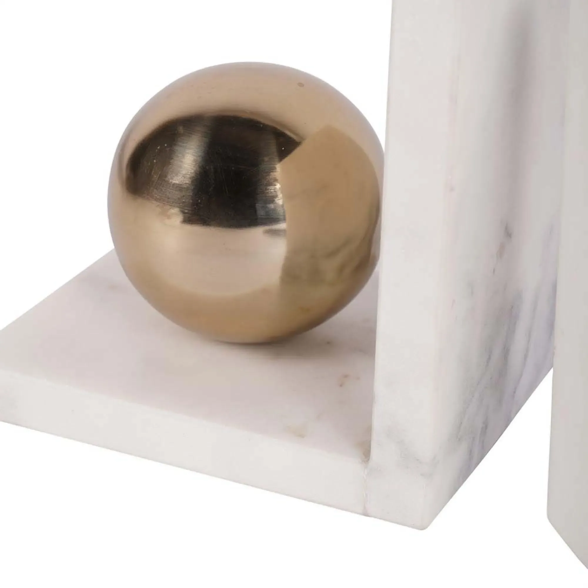 Genoa Bookends - White, Marble