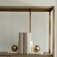 Genoa Bookends - White, Marble