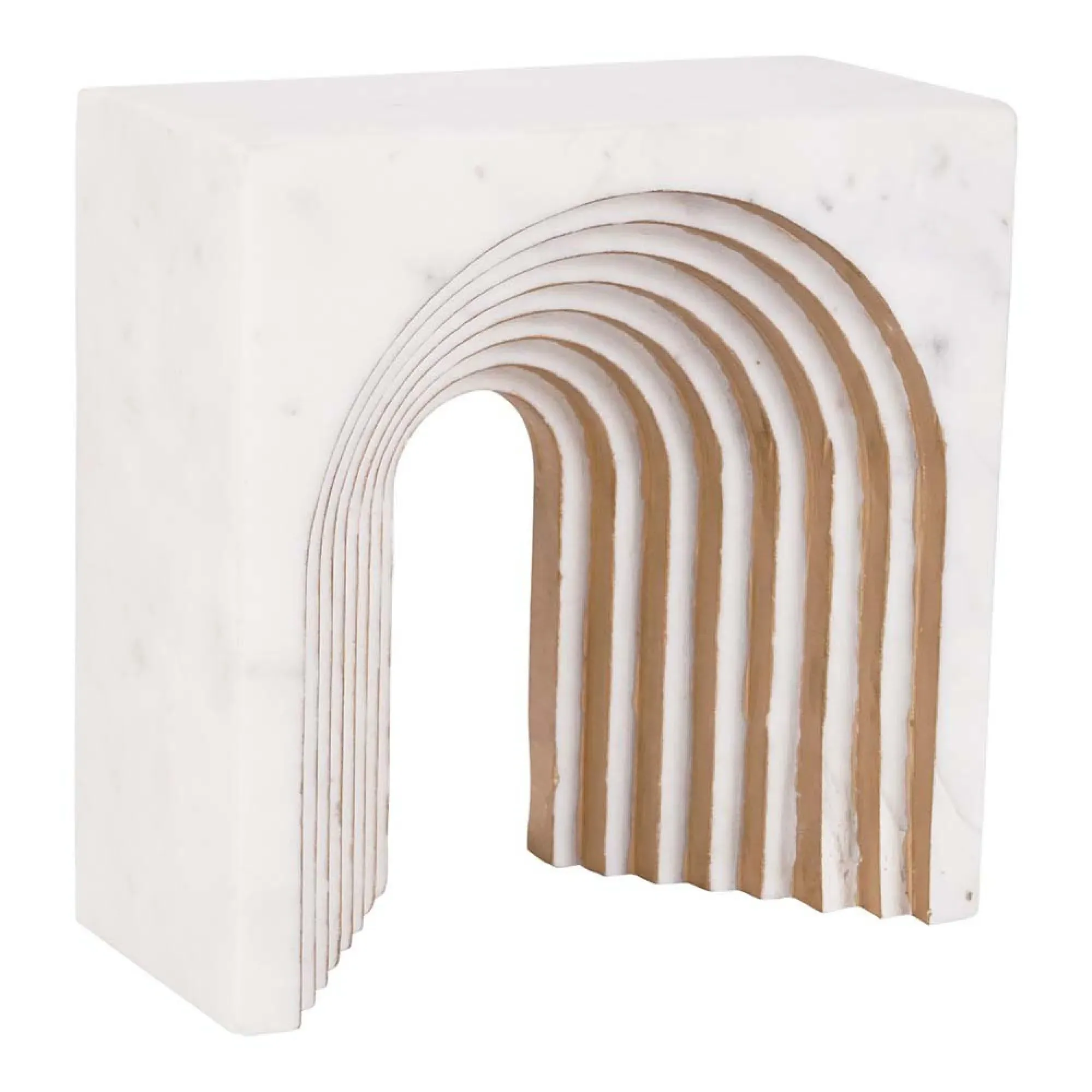 Genoa Decorative Sculpture - White, Marble