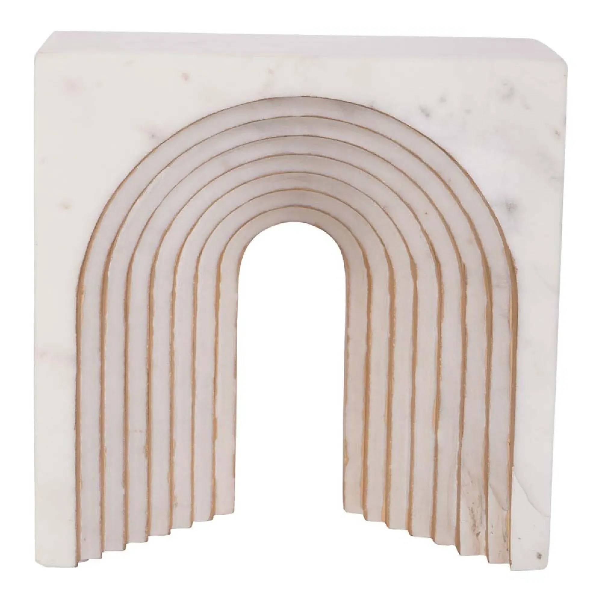 Genoa Decorative Sculpture - White, Marble