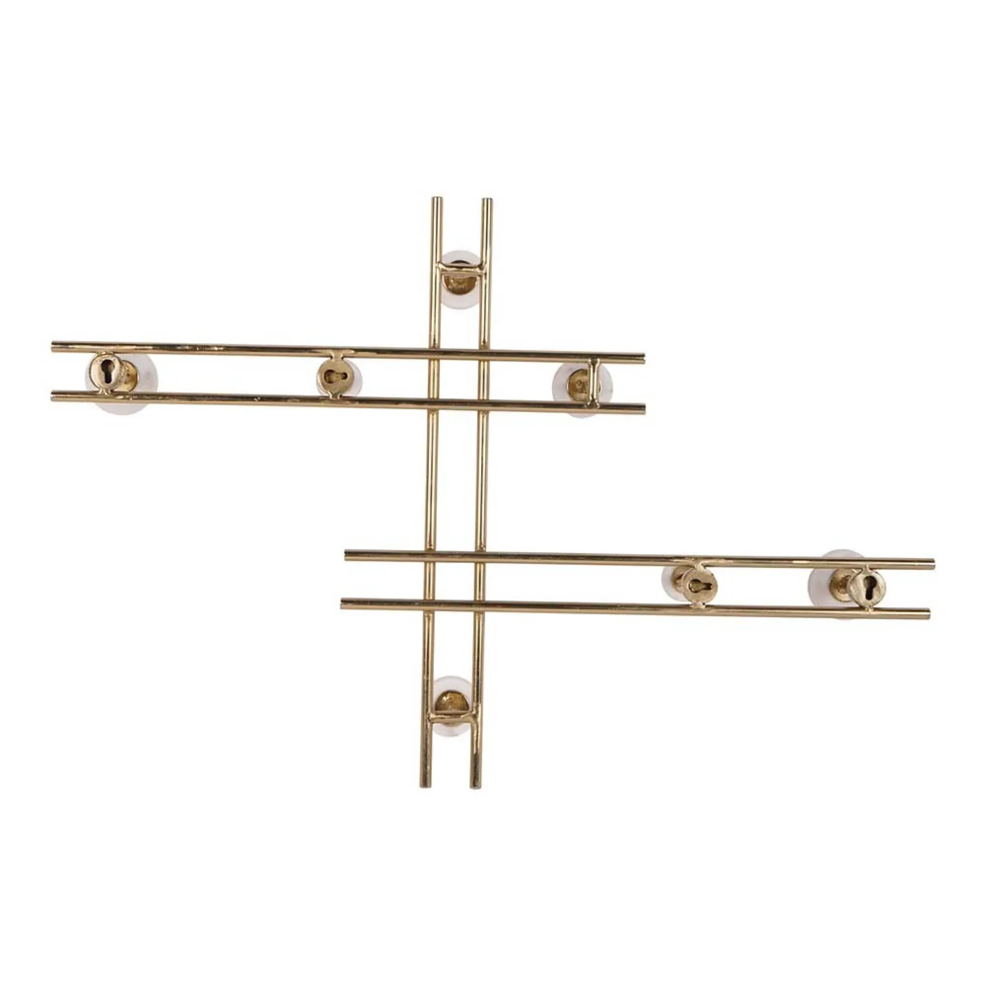 Genoa Seven Wall Hanger - White, Iron and Marble