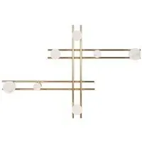 Genoa Seven Wall Hanger - White, Iron and Marble