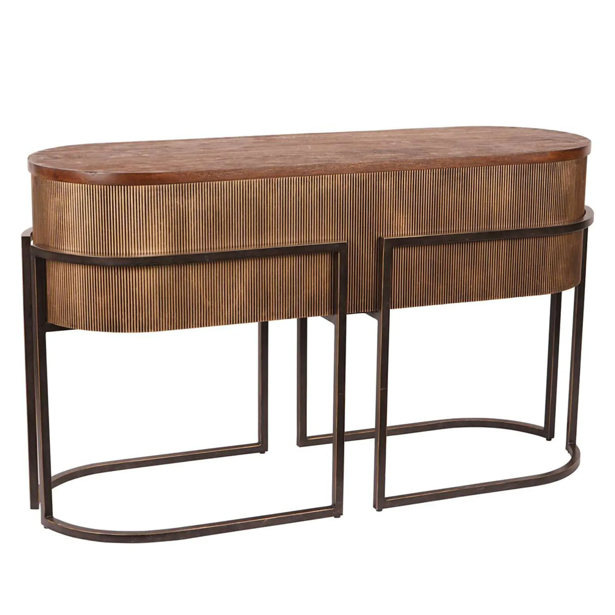 Hunter Oval Console Table - Brown