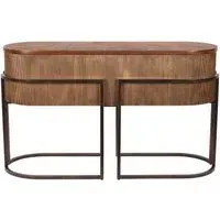Hunter Oval Console Table - Brown