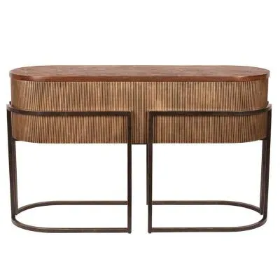 Hunter Oval Console Table - Brown