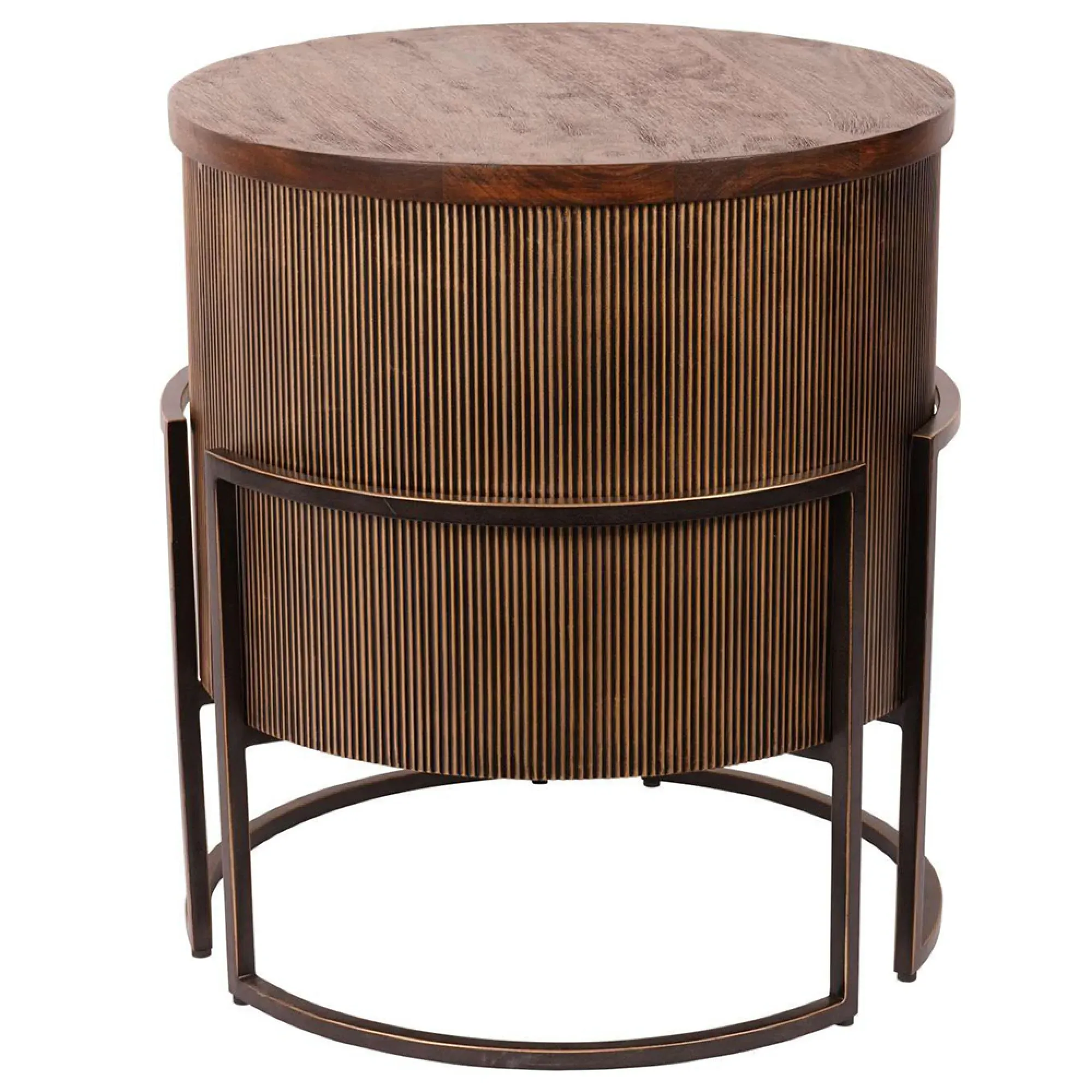 Hunter Round End Table - Brown