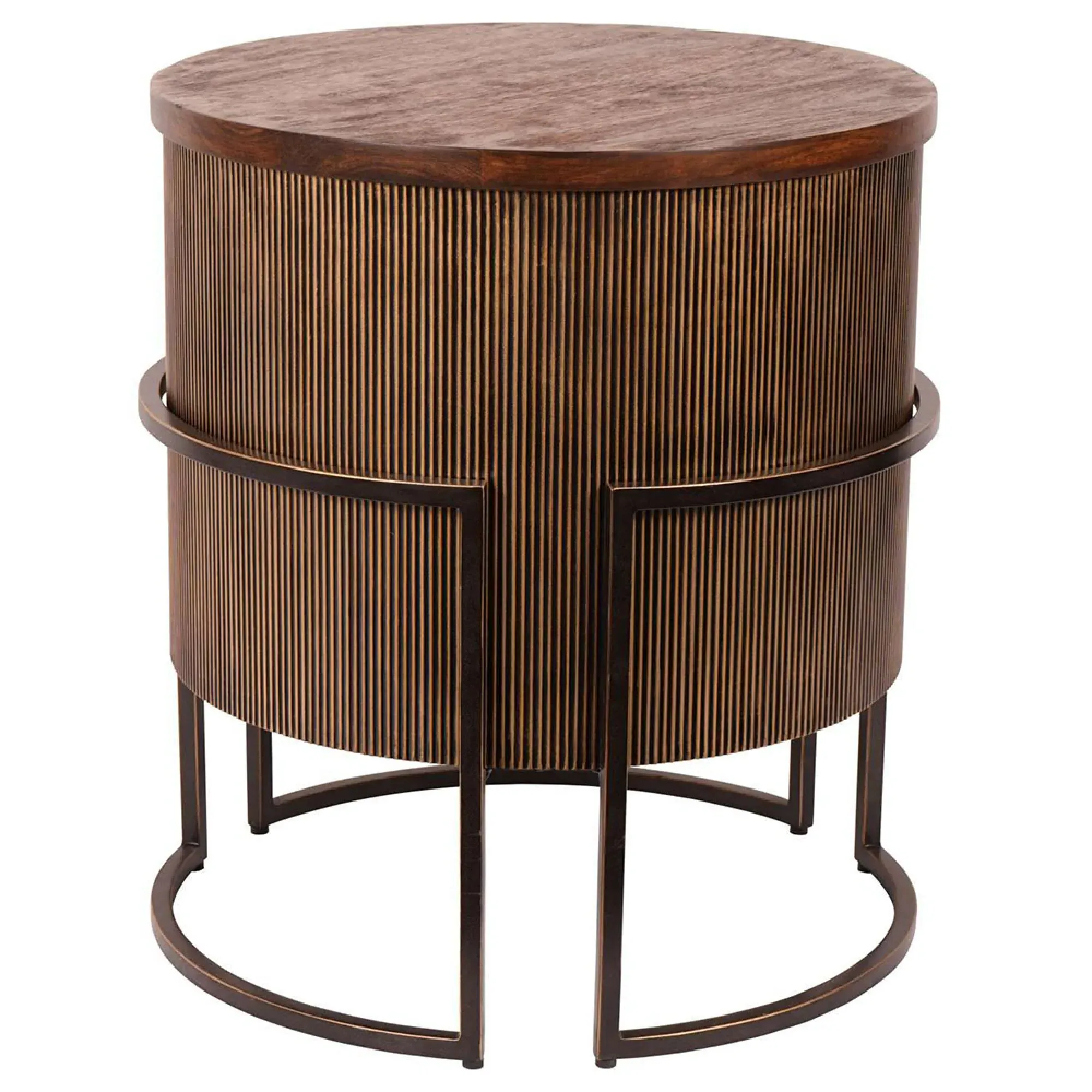 Hunter Round End Table - Brown