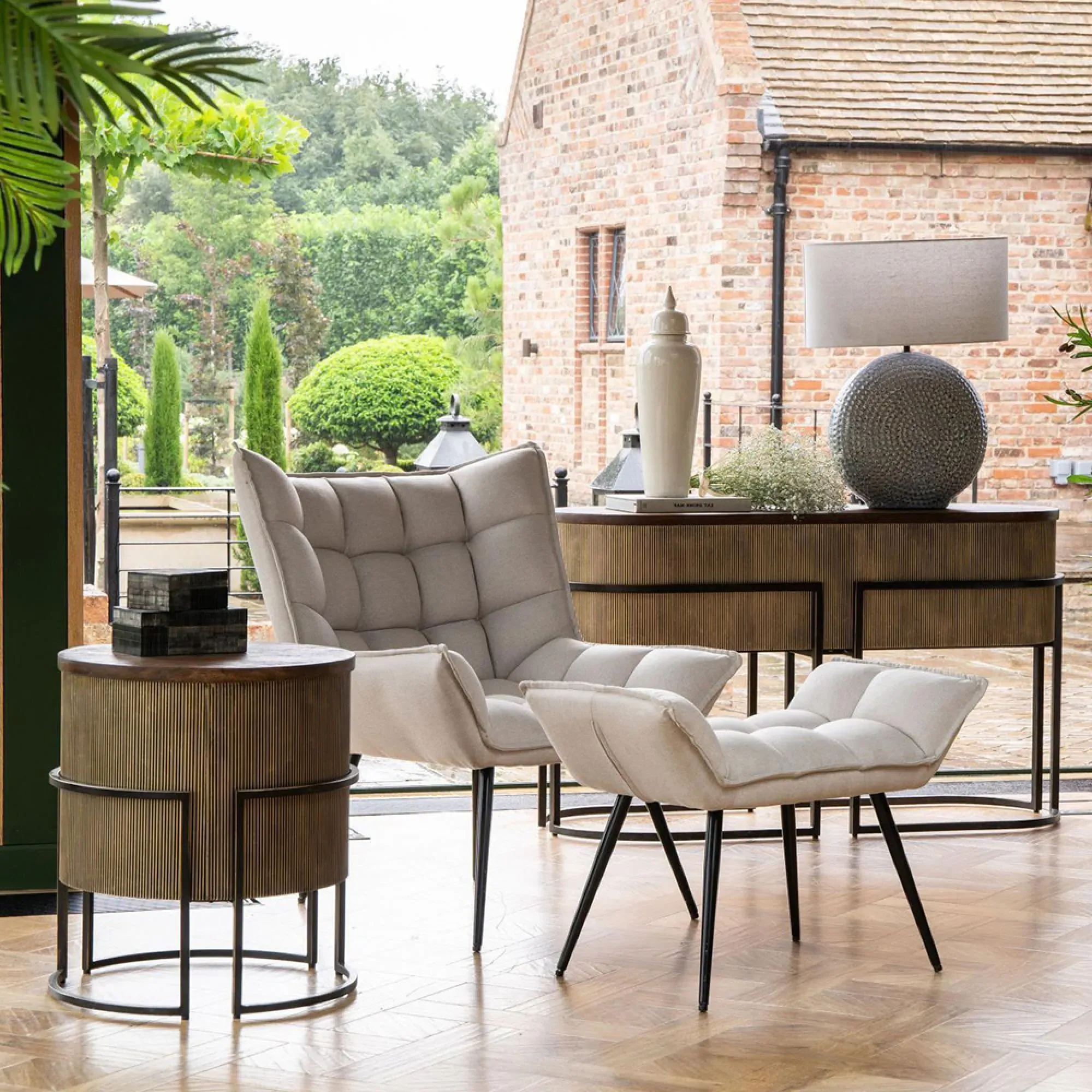 Hunter Round End Table - Brown