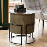 Hunter Round End Table - Brown