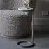Iota Round Accent Table - Grey, Emperador Marble