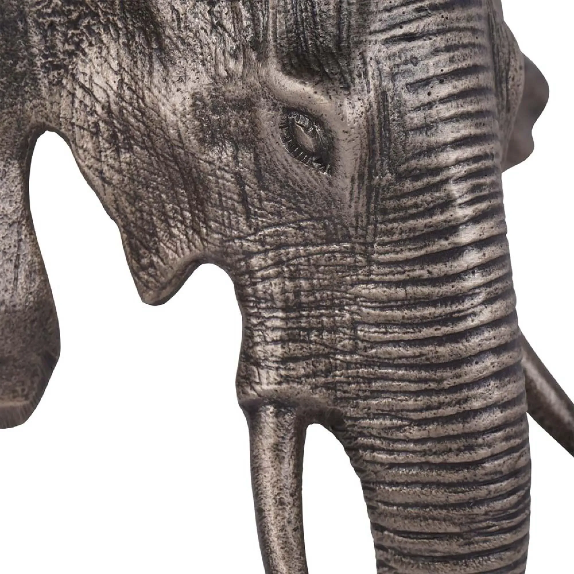 Kariba Cast Aluminium Elephant Sculpture - Antique Nickel