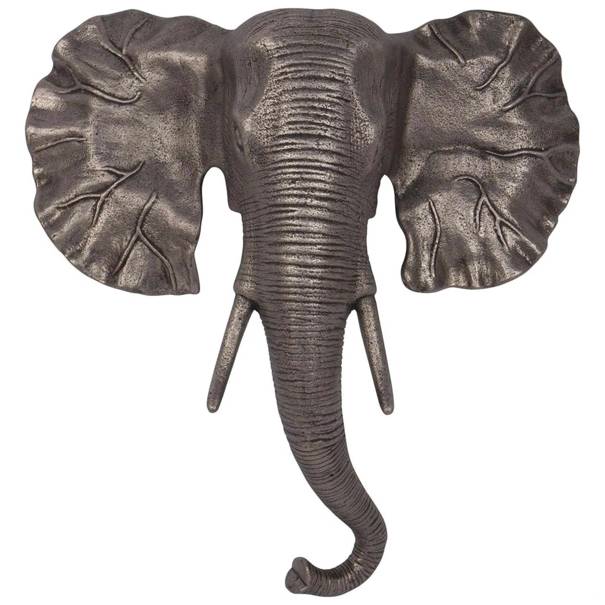 Kariba Cast Aluminium Elephant Wall Art - Antique Gold