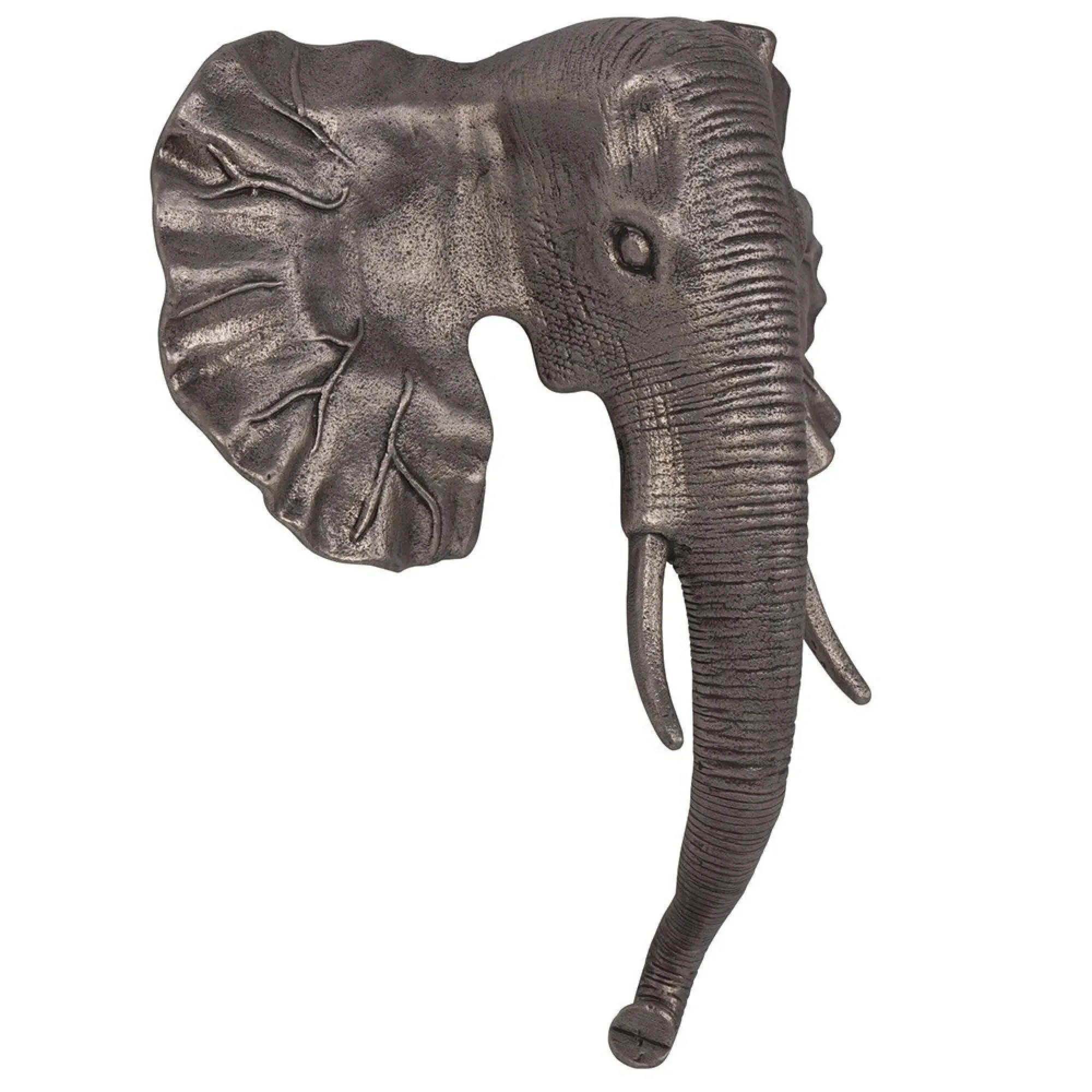 Kariba Cast Aluminium Elephant Wall Art - Antique Gold