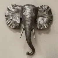 Kariba Cast Aluminium Elephant Wall Art - Antique Gold