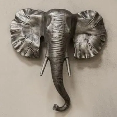 Kariba Cast Aluminium Elephant Wall Art - Antique Gold