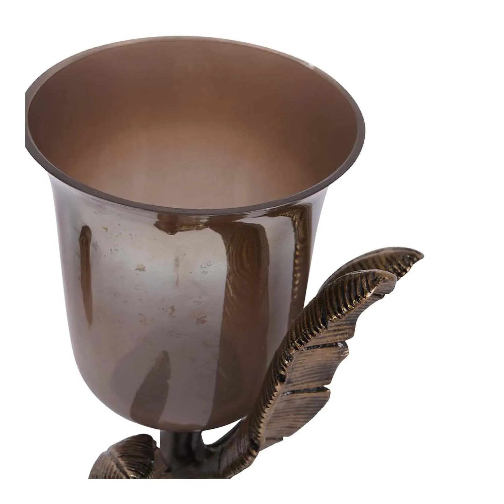 Kariba Large Elephant Hurricane - Antique Brass