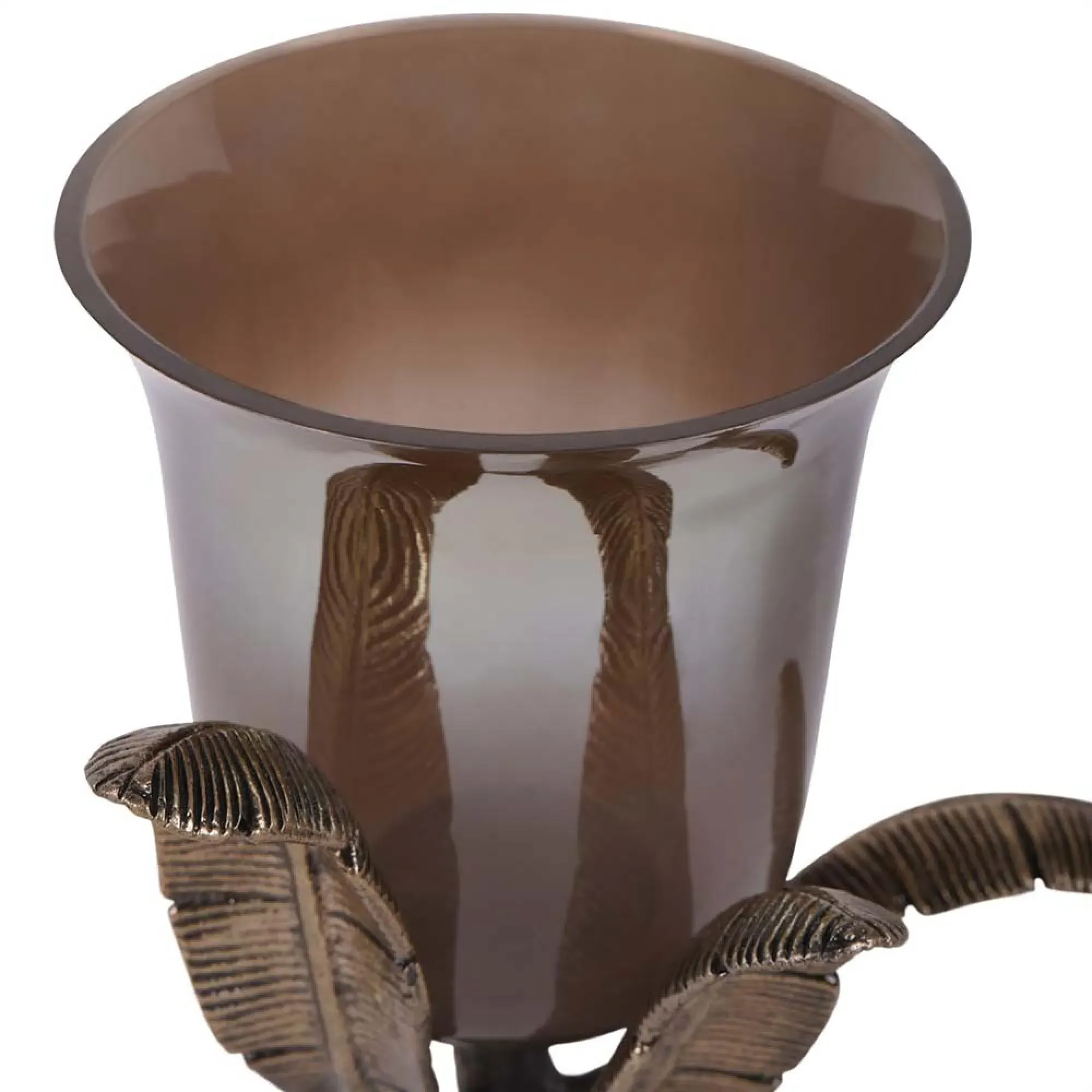 Kariba Small Elephant Hurricane - Antique Brass