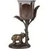 Kariba Small Elephant Hurricane - Antique Brass