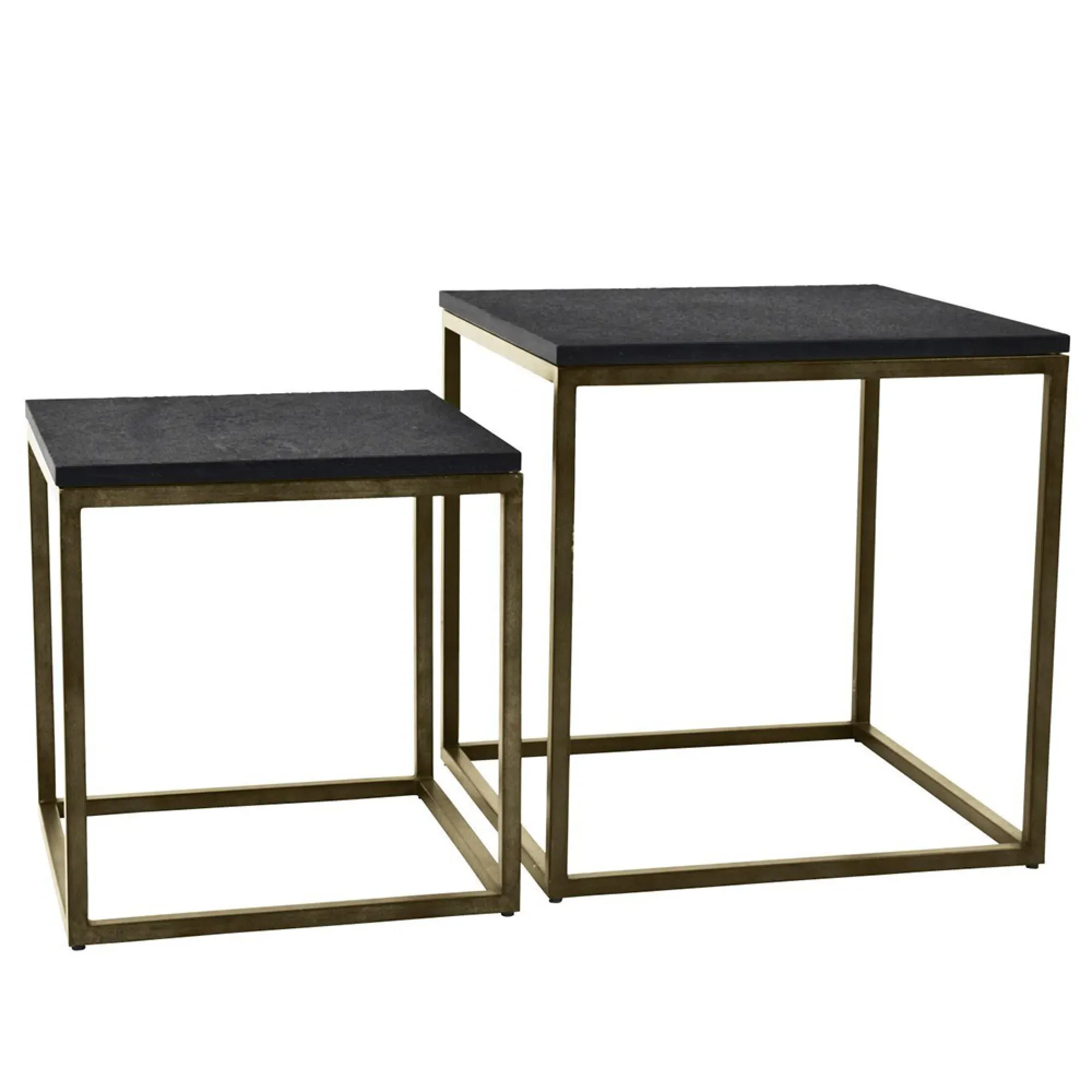 Kirkstone Galaxy Square Side Table Set of 2 - Champagne