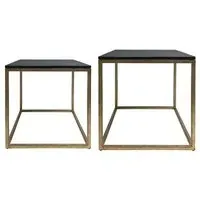 Kirkstone Galaxy Square Side Table Set of 2 - Champagne
